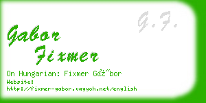 gabor fixmer business card
